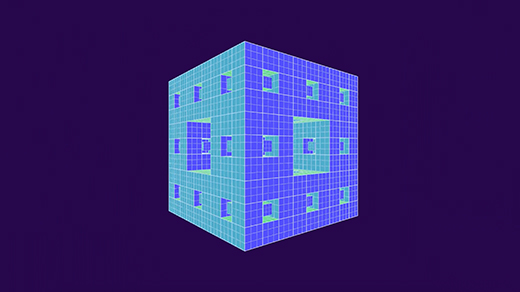 A cube being subdivided into smaller cubes
